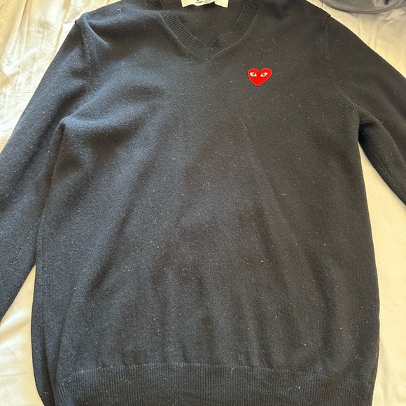 Comme des Garçons Play Black Sweater - Picture 2 of 6